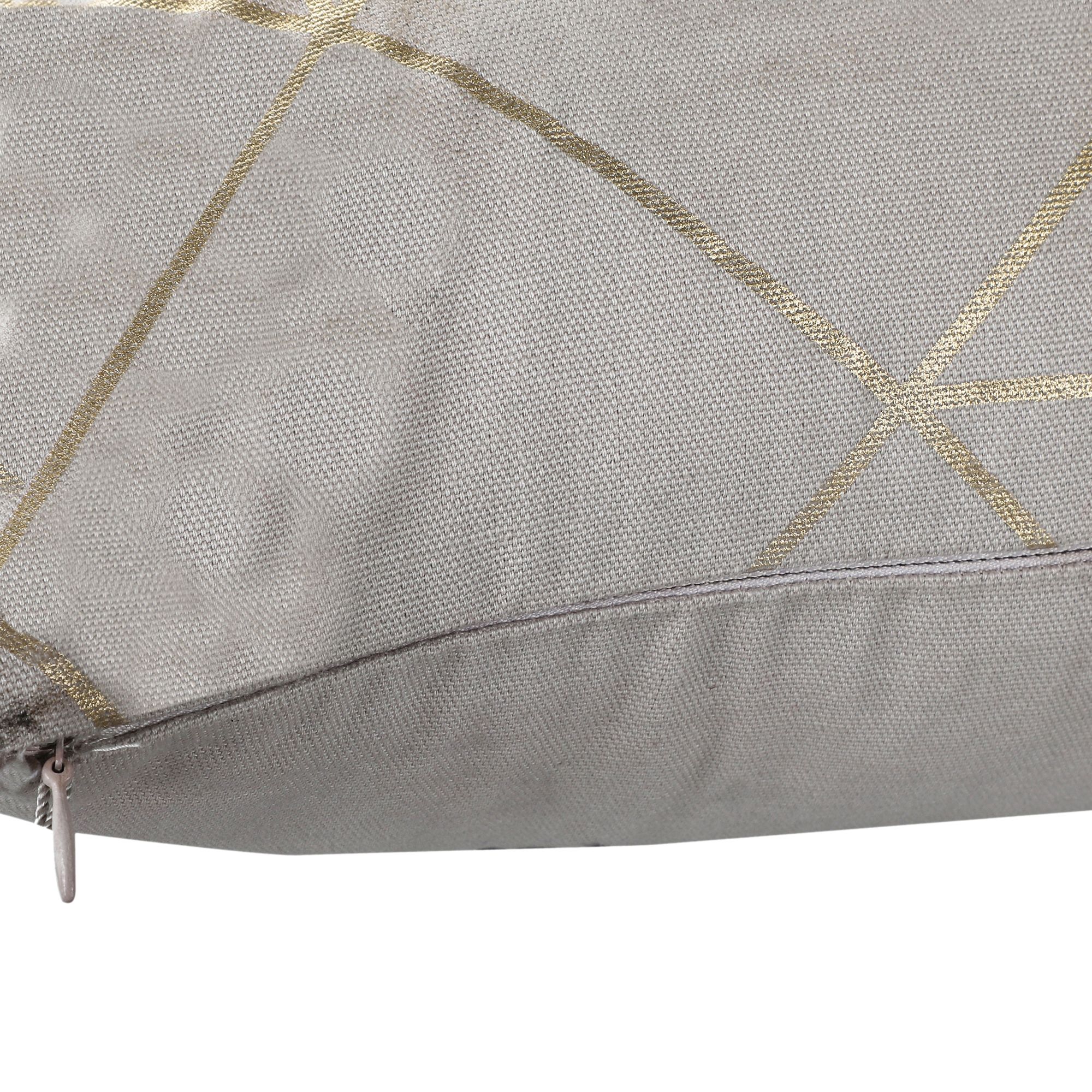 Panaji Geometric Light grey Cushion