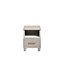 Pandora Textured Elm effect 1 Drawer Bedside chest (H)520mm (W)400mm (D)420mm