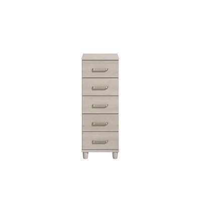 Pandora Textured Elm effect 5 Drawer Chest of drawers (H)1100mm (W)400mm (D)420mm