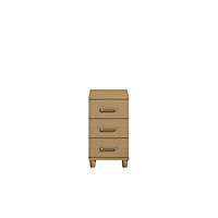 Pandora Textured Oak effect 3 Drawer Chest of drawers (H)710mm (W)400mm (D)420mm