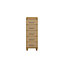 Pandora Textured Oak effect 5 Drawer Chest of drawers (H)1100mm (W)400mm (D)420mm