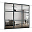 Panel Shaker Mirrored Graphite 3 door Sliding Wardrobe Door kit (H)2260mm (W)2136mm