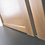 Panel Shaker Mirrored Oak effect 3 door Sliding Wardrobe Door kit (H)2260mm (W)1680mm