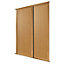 Panel Shaker Natural oak effect 2 door Sliding Wardrobe Door kit (H)2260mm (W)762mm