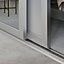Panel Shaker With 1 mirror door Cashmere 3 door Sliding Wardrobe Door kit (H)2260mm (W)1680mm