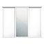 Panel Shaker With 1 mirror door White 3 door Sliding Wardrobe Door kit (H)2260mm (W)2136mm