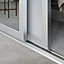 Panel Shaker With 1 mirror door White 3 door Sliding Wardrobe Door kit (H)2260mm (W)2136mm