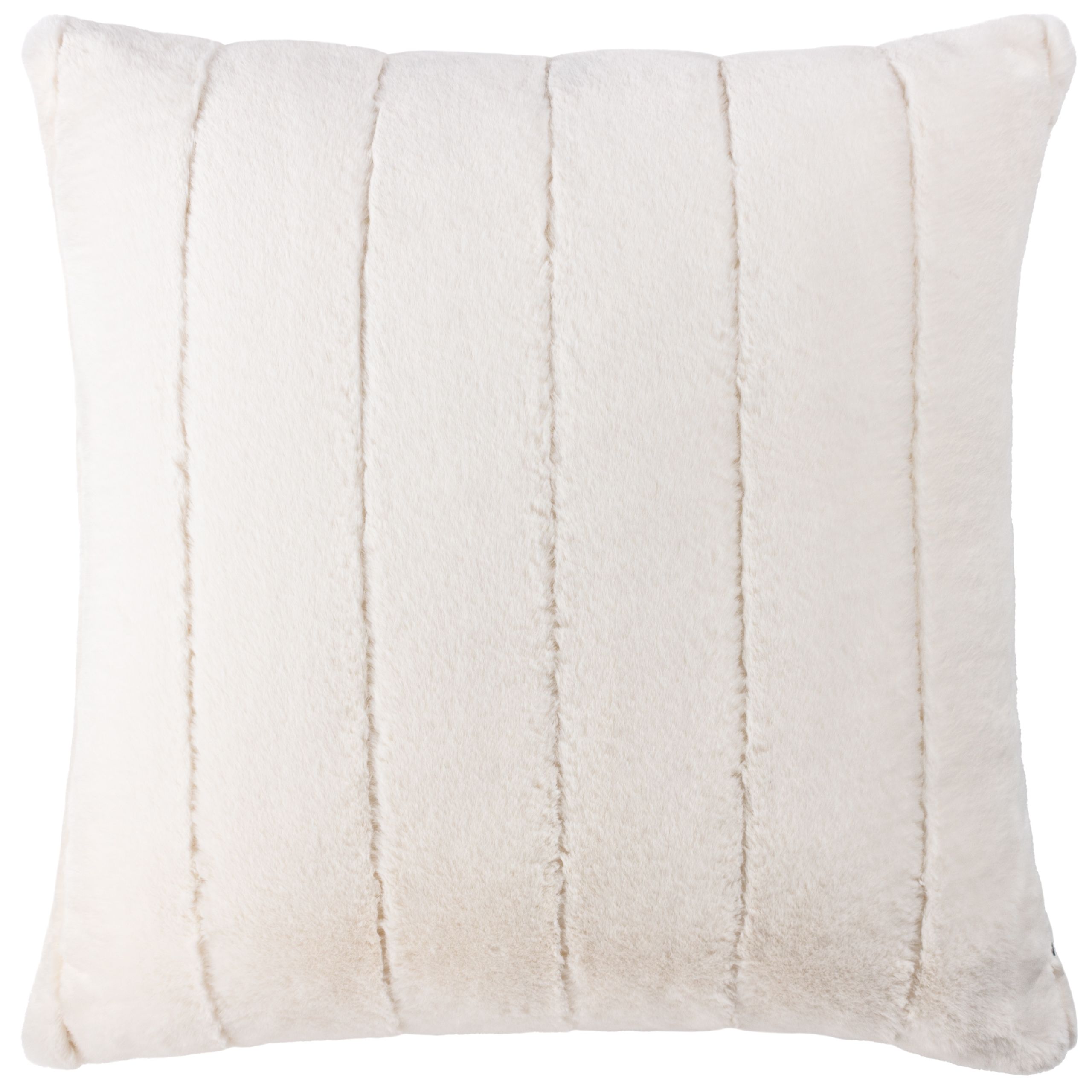 Paoletti Empress Cream Faux Fur Indoor Cushion (L)45cm x (W)45cm