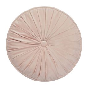 Paoletti Plain quilted Pink Cushion (L)40cm x (W)40cm