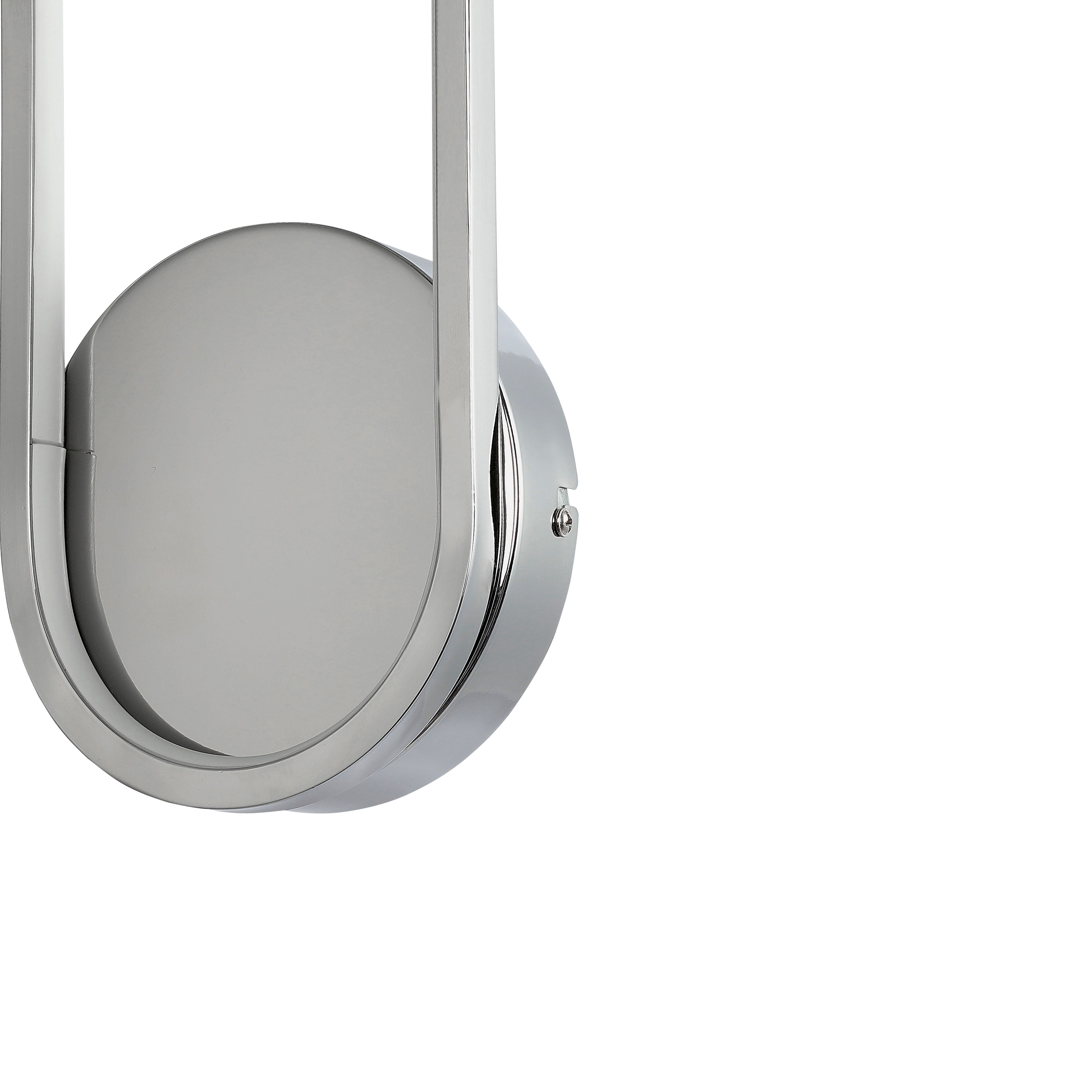 Papua Modern Chrome effect Wired LED Wall light