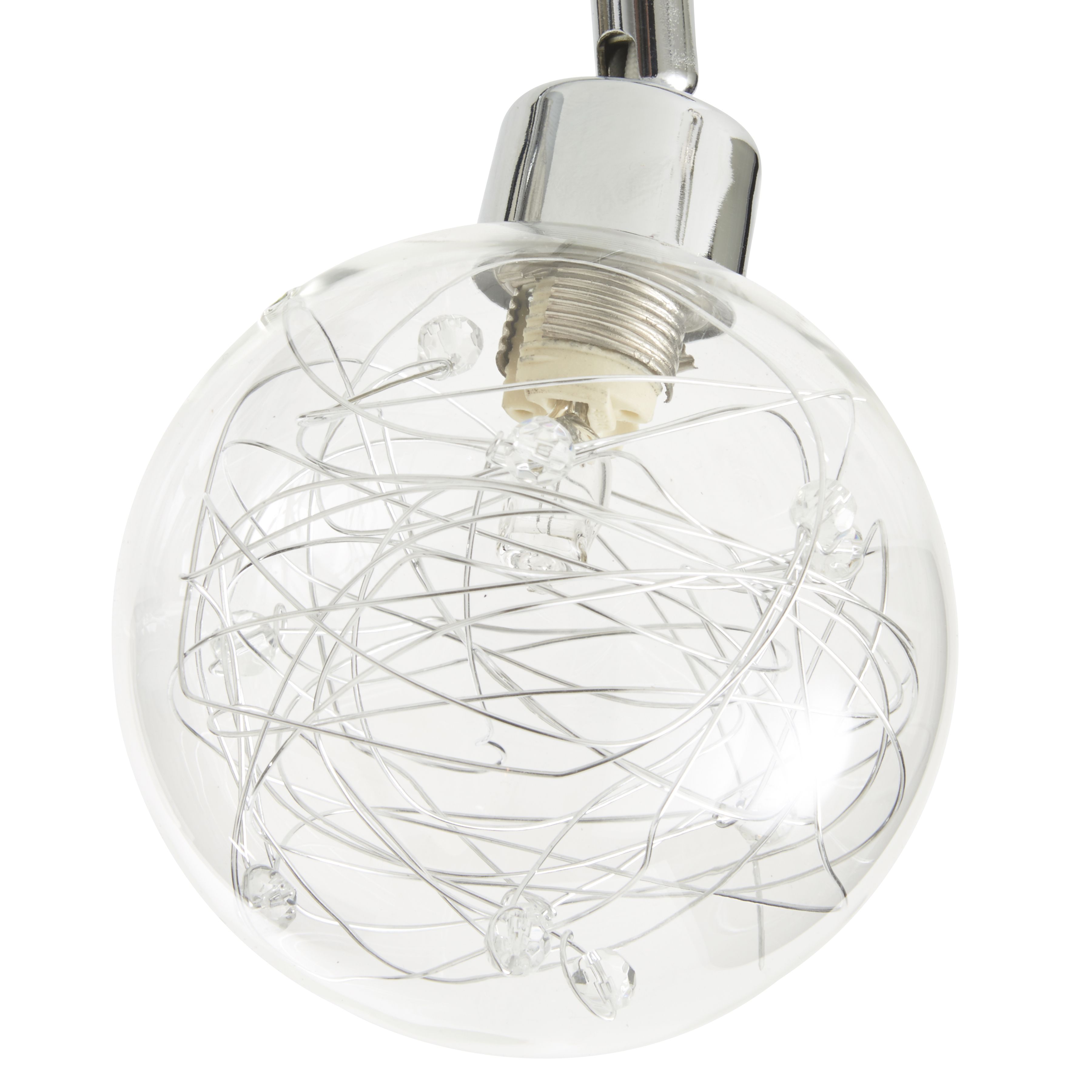 Paralia Gloss Chrome effect 2 Light Spotlight