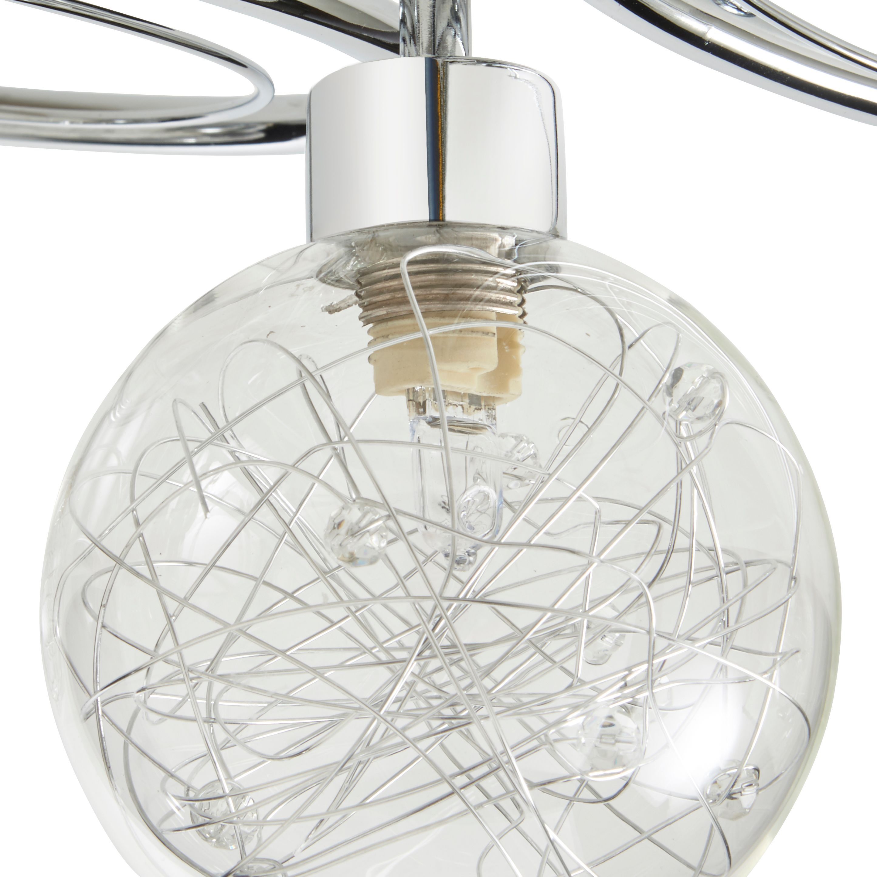 Paralia Gloss Chrome effect 5 Light Spotlight