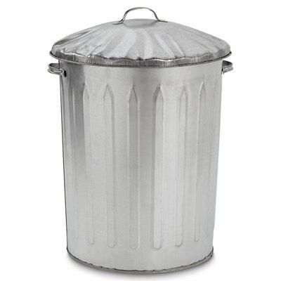 Parasene Silver Outdoor litter bin, 90L