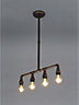 Parel Pendant Bronze effect 4 Lamp Ceiling light