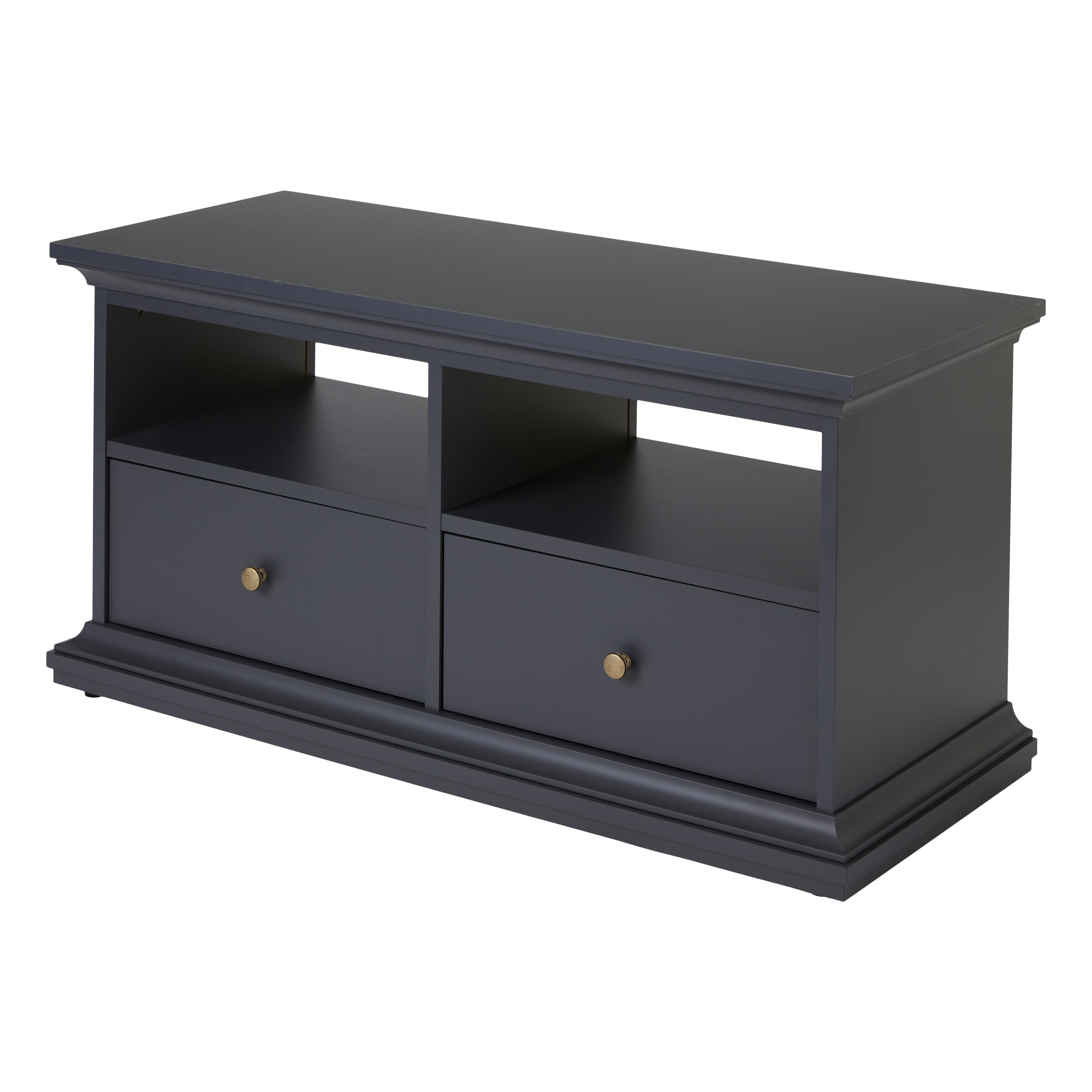 Gray and online black tv stand