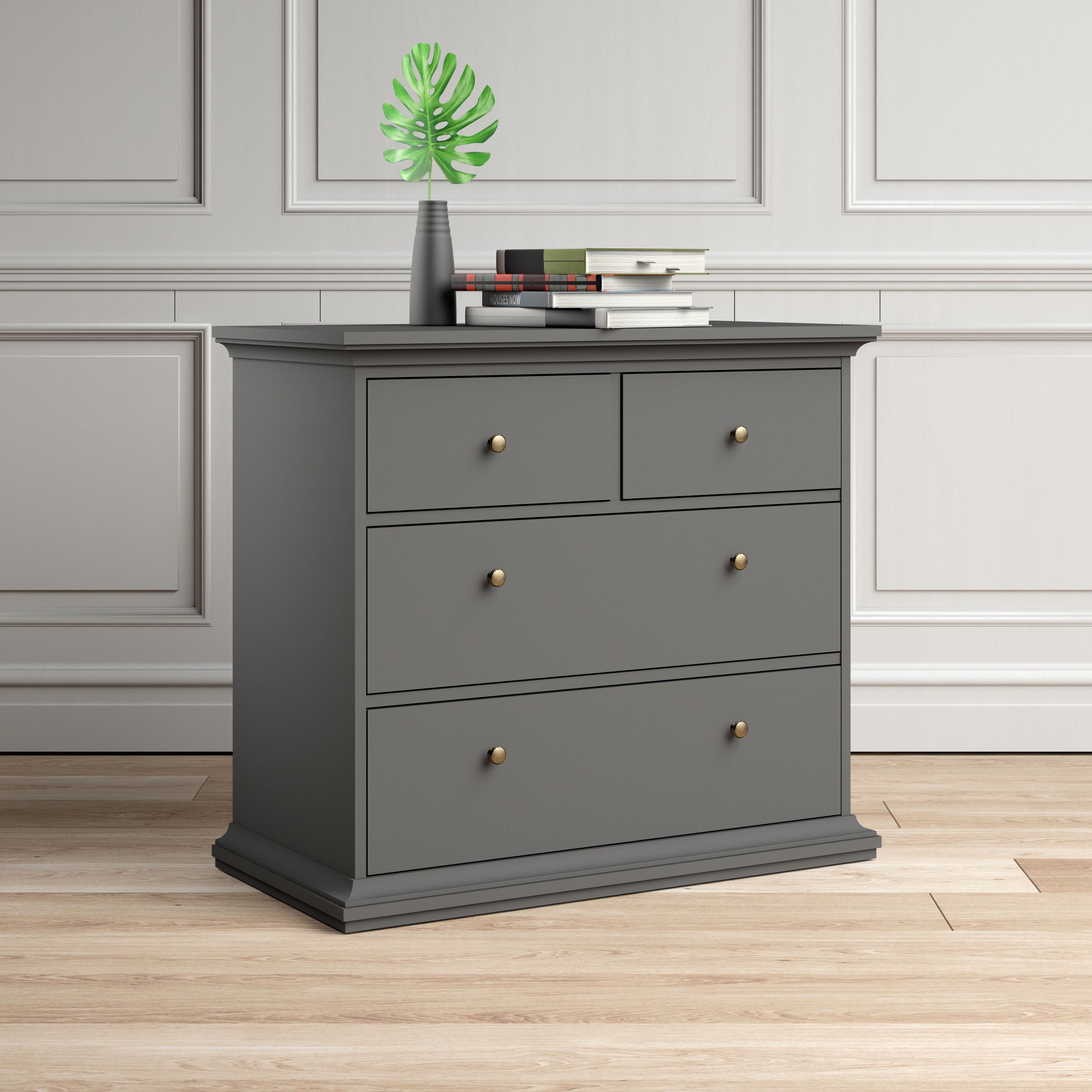 B&q chest store of drawers grey