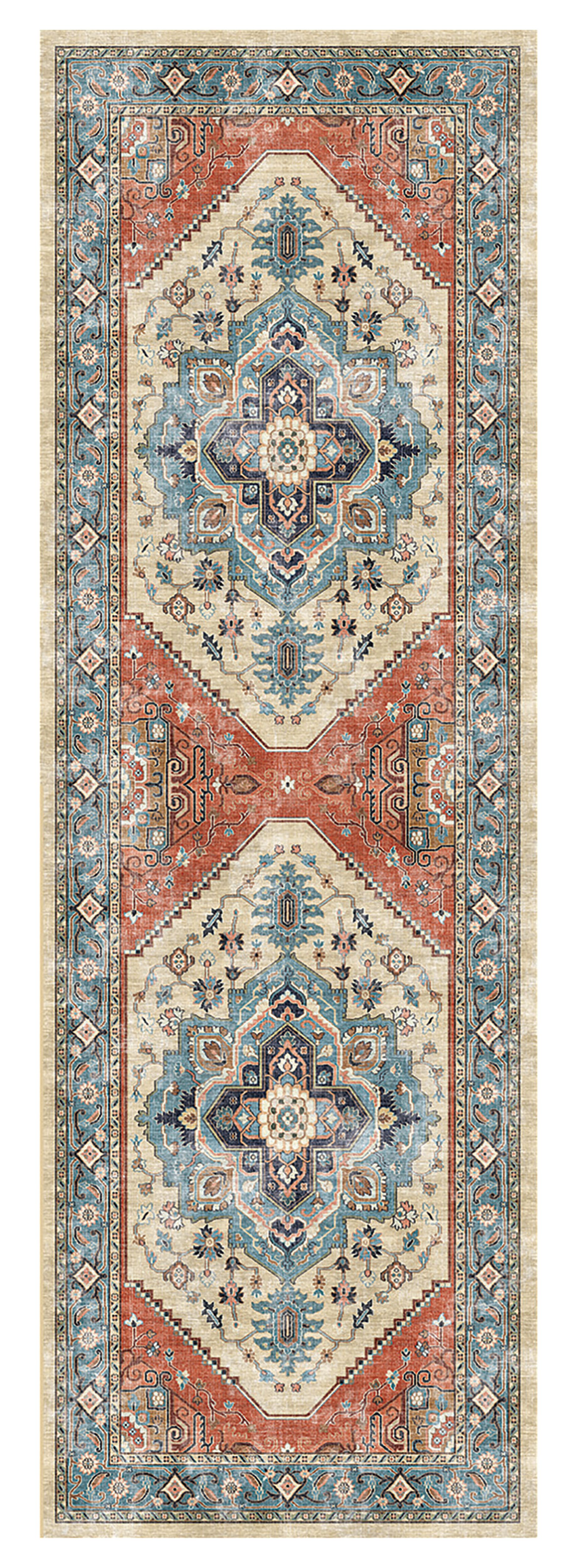 Parisa Multi Traditional Large Runner, (L)180cm x (W)60cm