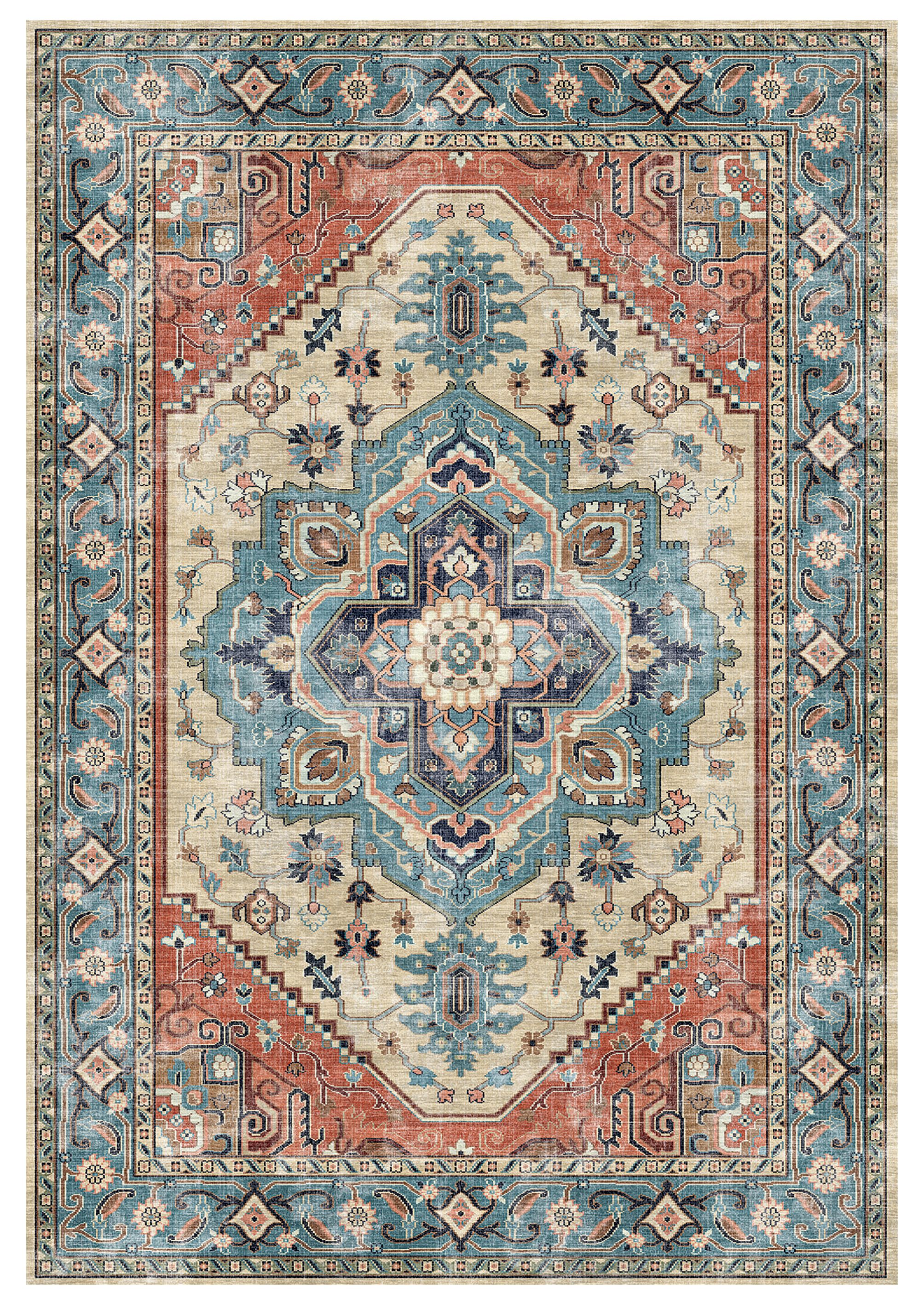 Parisa Multi Traditional Medium Rug, (L)170cm x (W)120cm