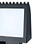 Parksville AR0218-2B Black Mains-powered Cool white Outdoor LED PIR Floodlight 2600lm