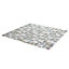 Parmia White Glass & marble Mosaic tile, (L)306mm (W)306mm