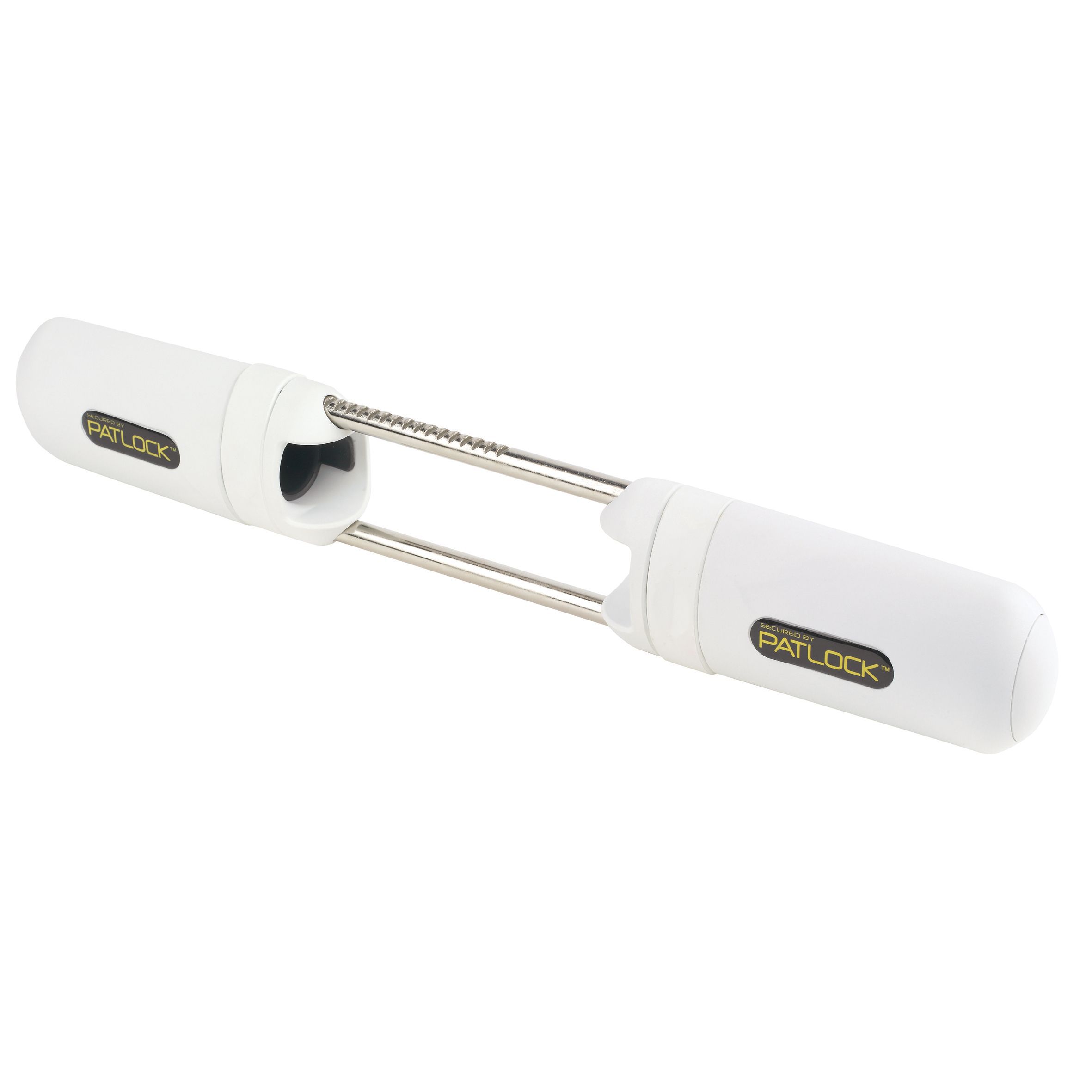 Patlock White Keyless ratchet French door lock, (H)65mm (W)390mm