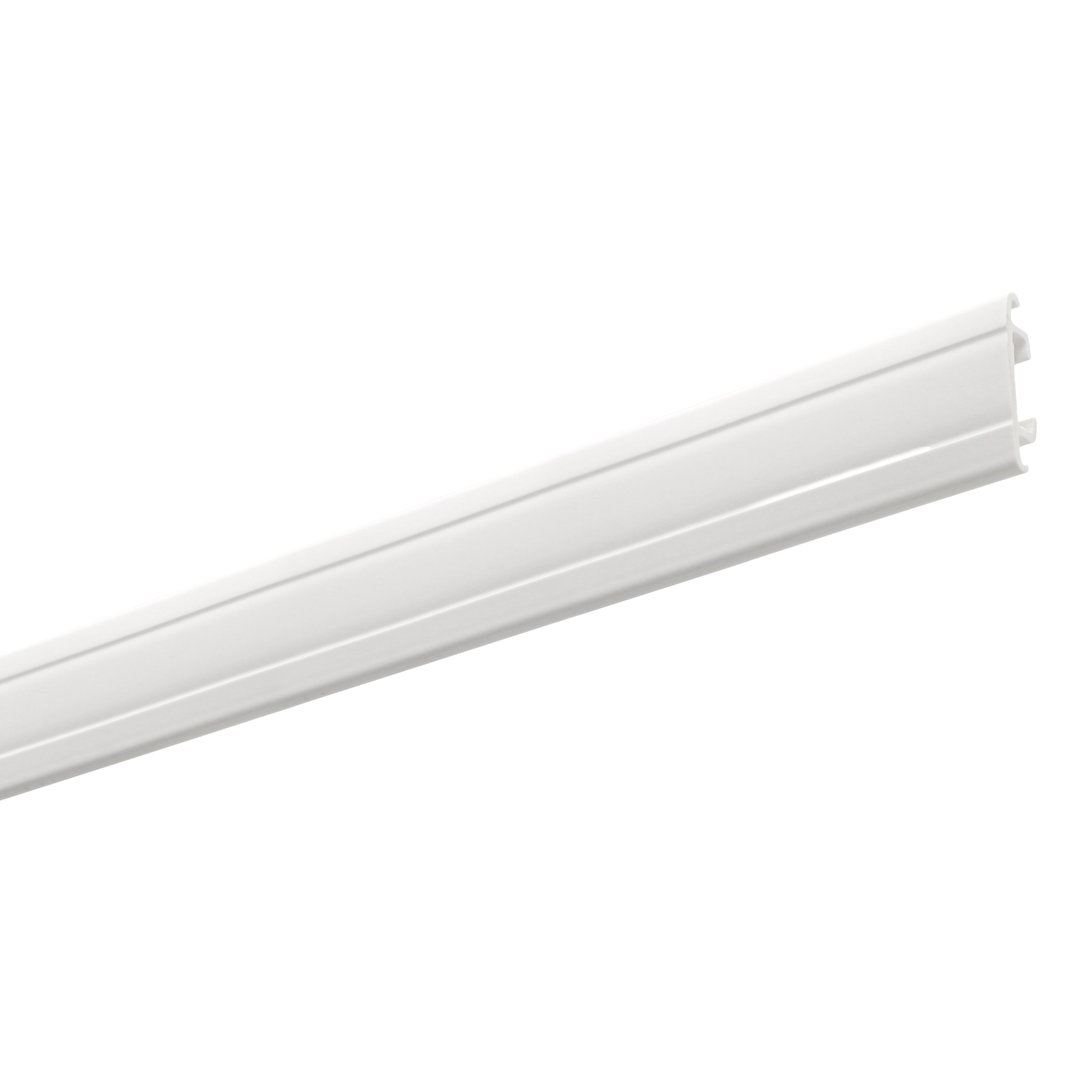 Patras Matt White Curtain coil track Set, (L)3m