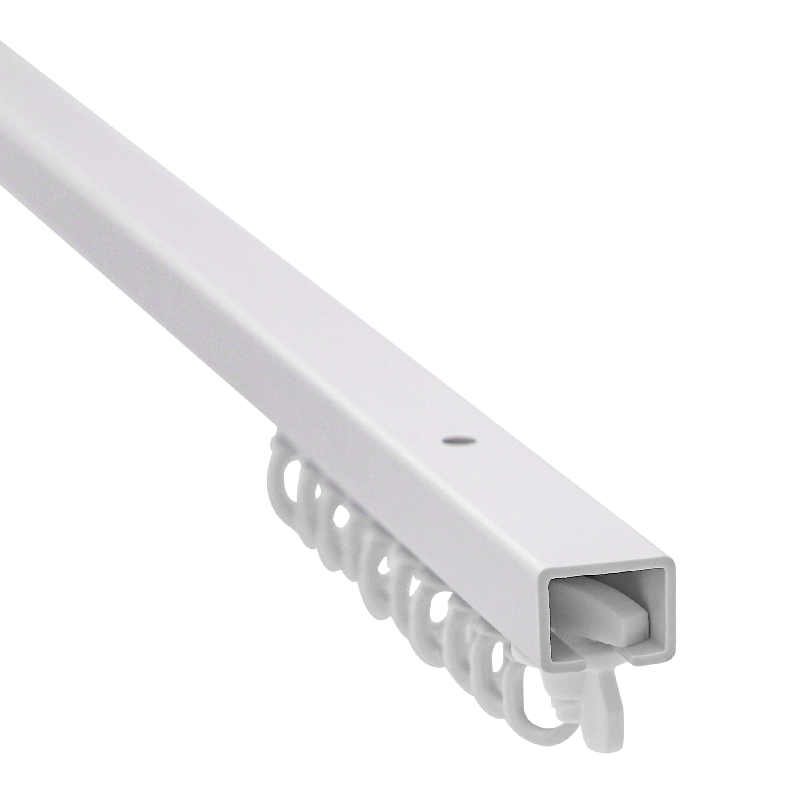 Patras Matt White Single curtain track Set, (L)1.8m