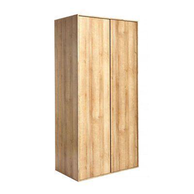 Pattinson Matt oak effect Double Wardrobe (H)2021mm (W)987mm (D)582mm