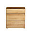 Pattinson Matt riviera oak effect 3 Drawer Chest of drawers (H)814mm (W)768mm (D)400mm