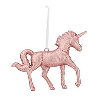 Peach whip Glitter effect Unicorn Decoration
