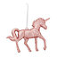 Peach whip Glitter effect Unicorn Decoration