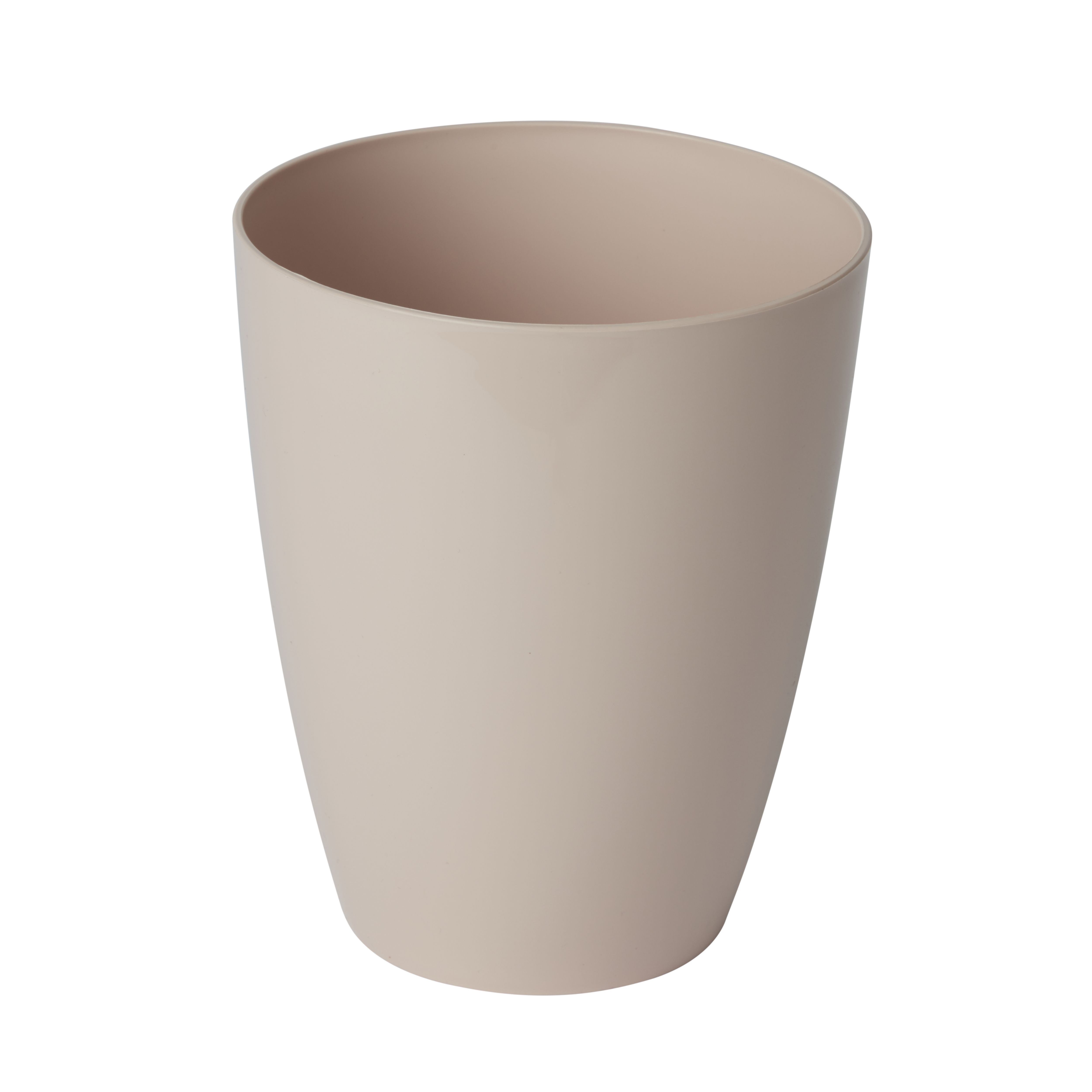 Peach whip Plastic Circular Plant pot (Dia)13.1cm