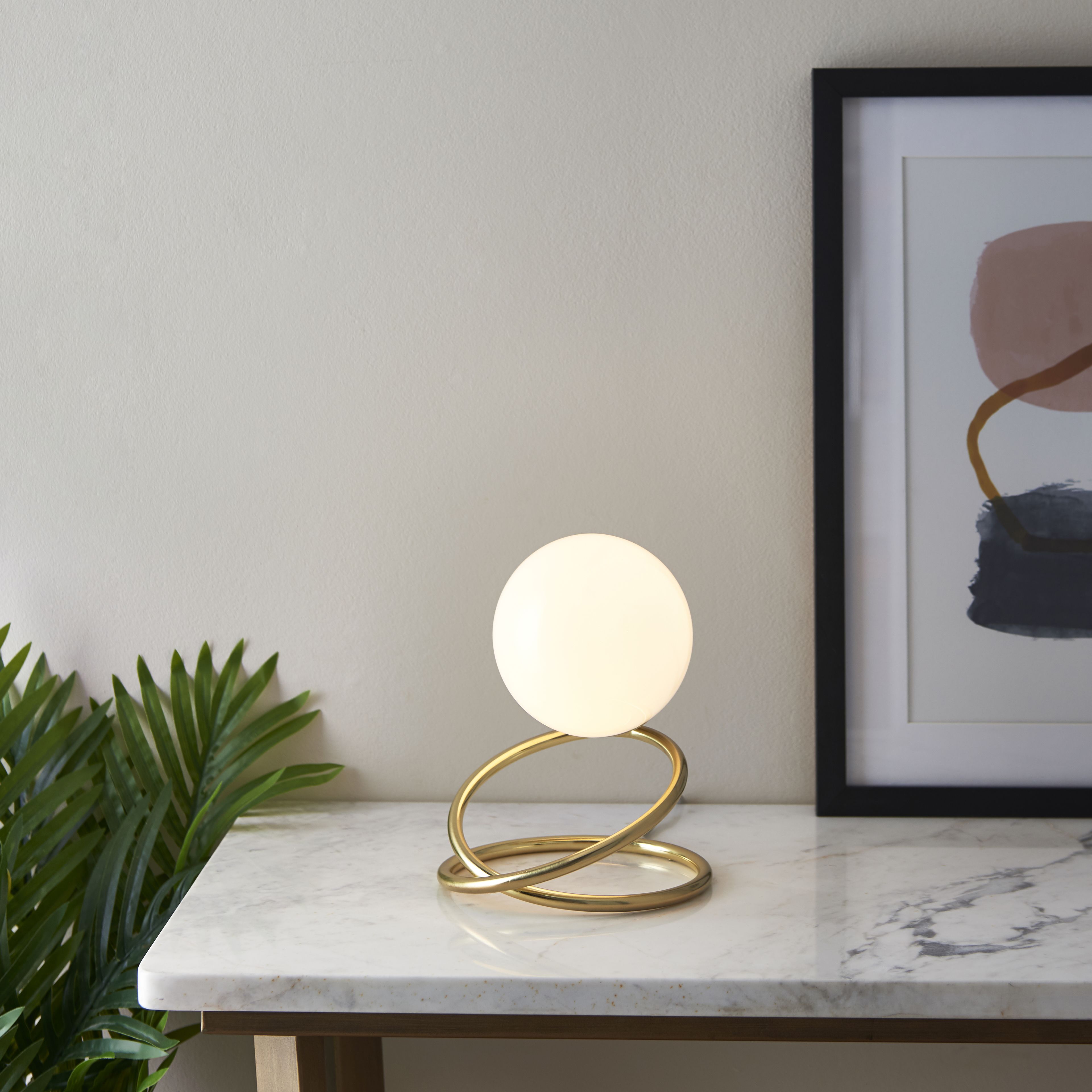 Pearl Gold effect Table lamp