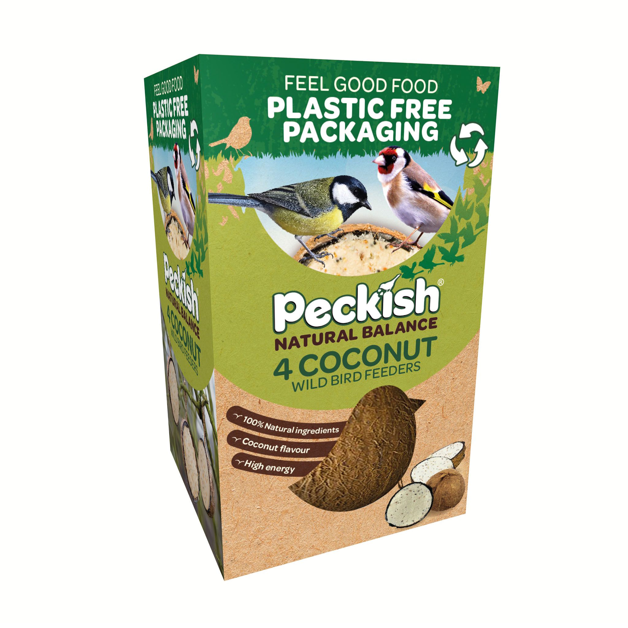 Peckish Coconut shell treat 1.4kg, Pack of 4