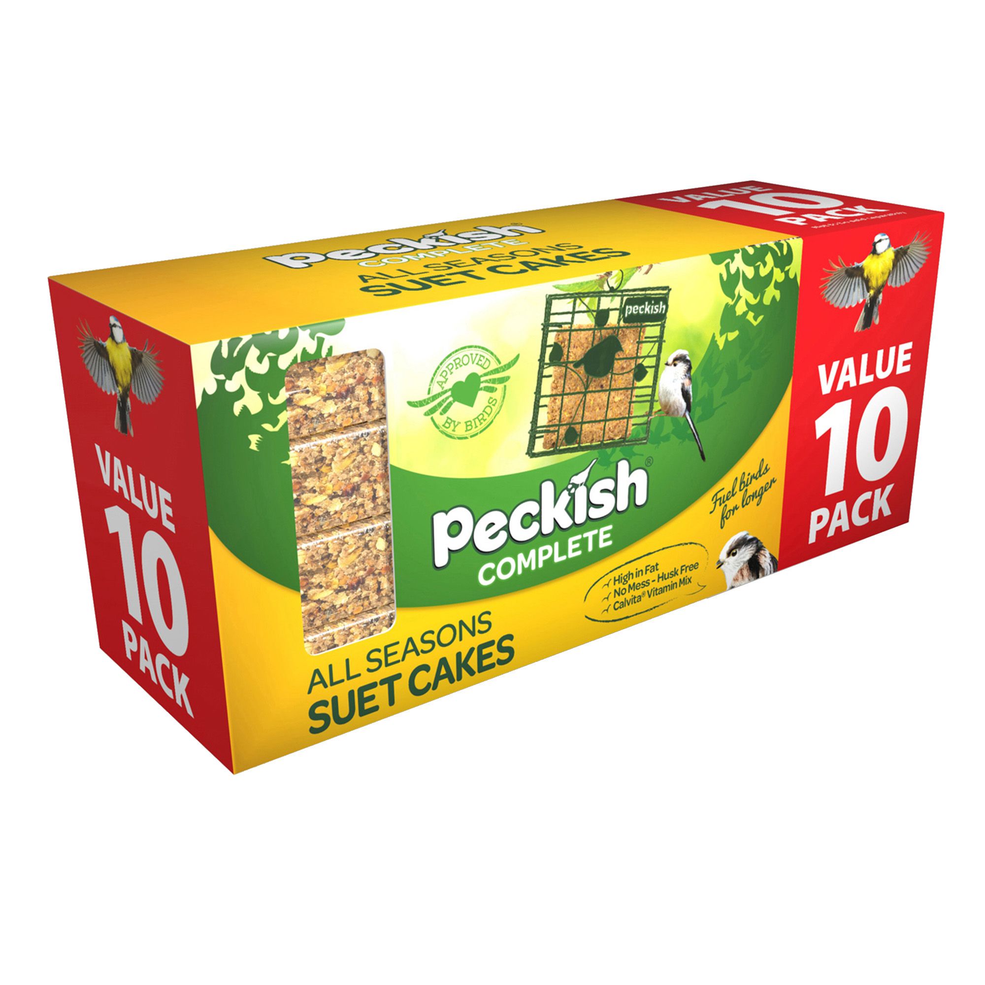 Peckish Complete Suet cake 3kg, Pack of 10 DIY at B&Q