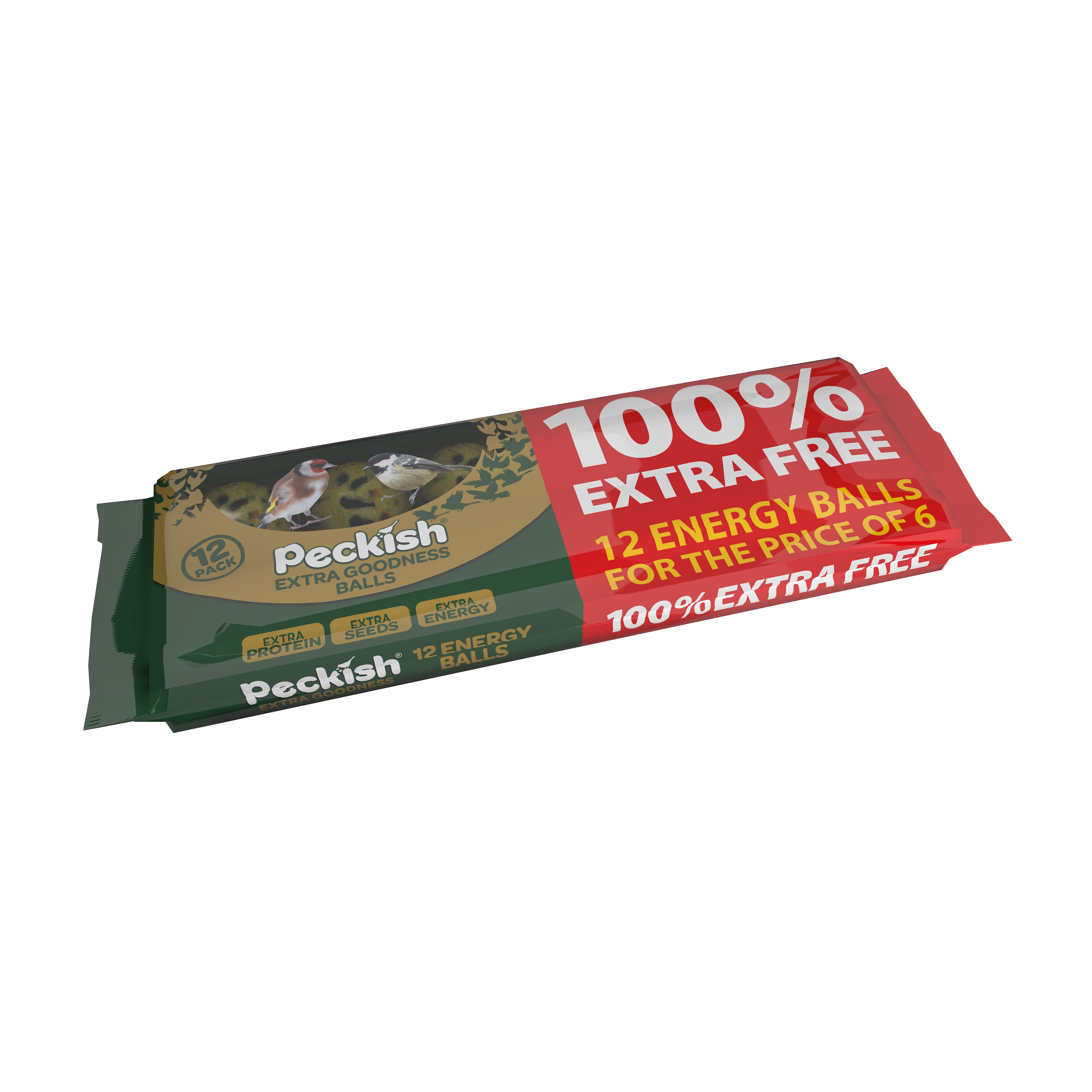 Peckish Extra goodness Fat ball Energy balls 0.85kg, Pack of 12