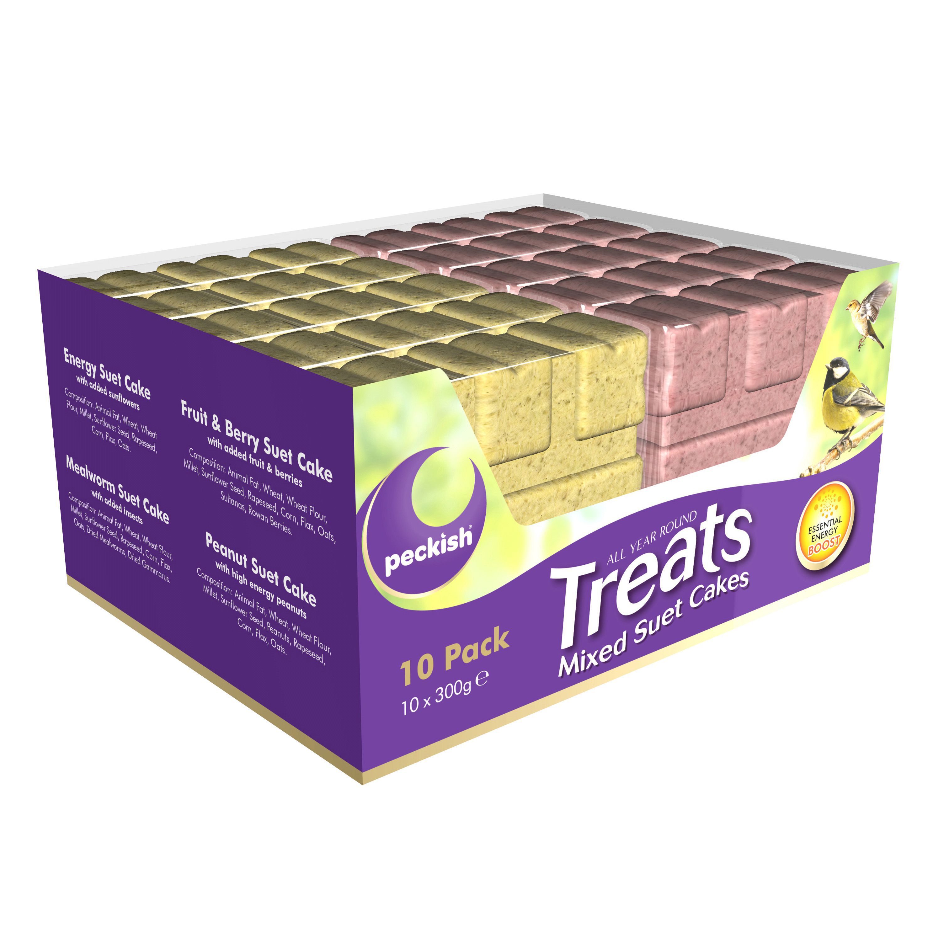 Peckish Suet Wild bird feed 3000g, Pack of 10 DIY at B&Q