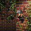 Penarven Black Antique effect Mains-powered Outdoor Wall light