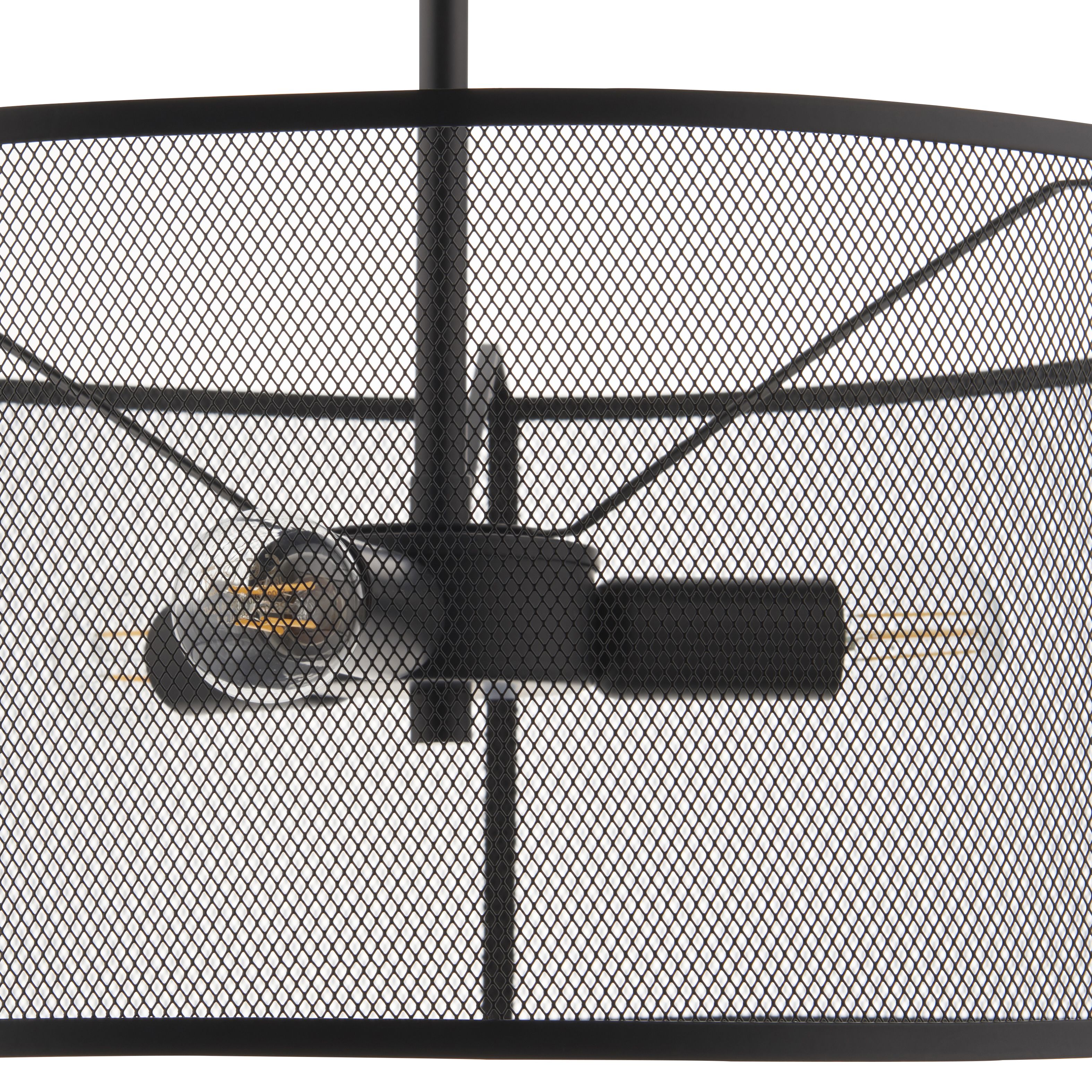 pendant Black 3 Lamp Pendant ceiling light, (Dia)500mm