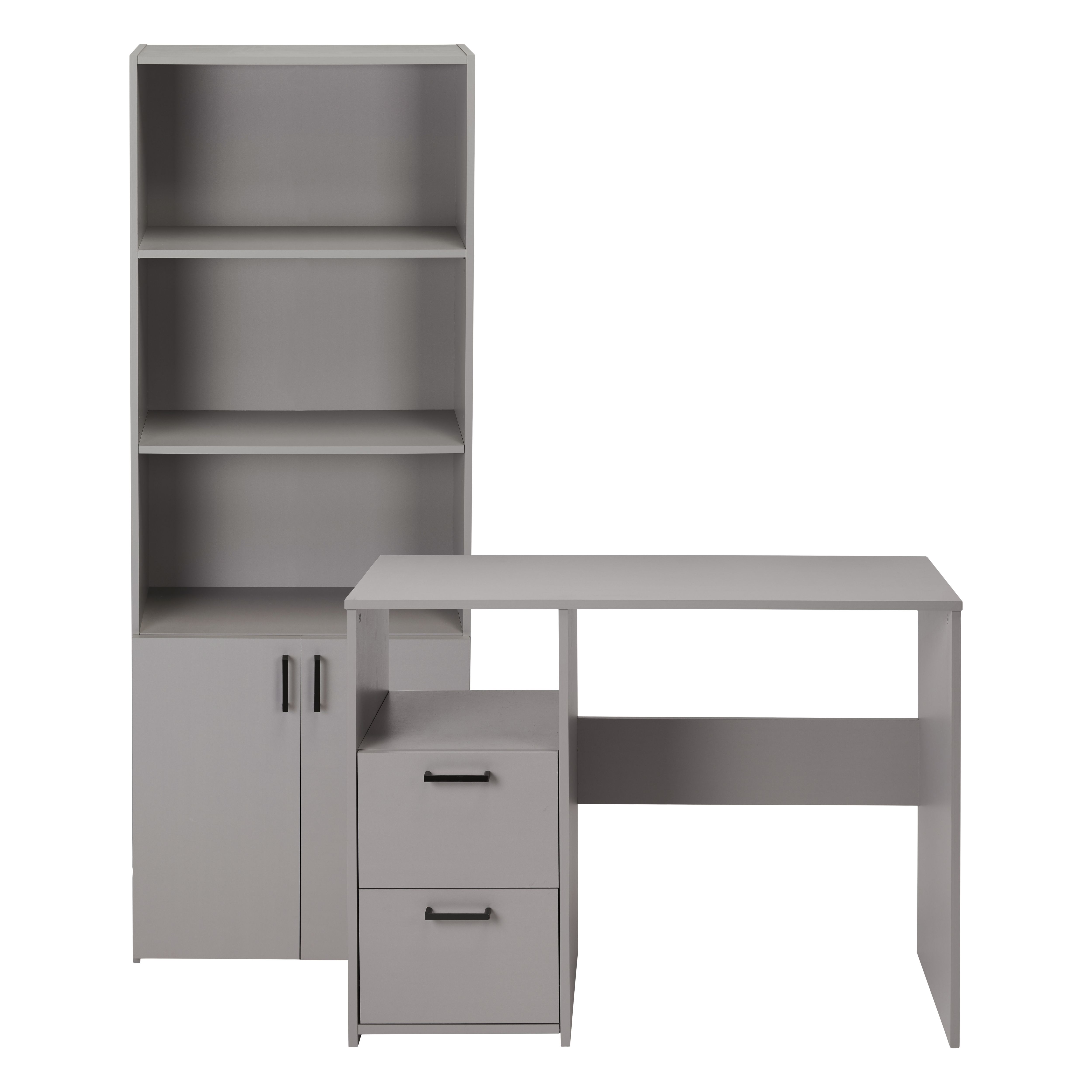 Penwith 0 Drawer Matt grey Bookcase (H)180cm x (W)66.2cm x (D)25.7cm