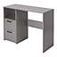 Penwith Matt grey 2 drawer Desk (H)731mm (W)996mm