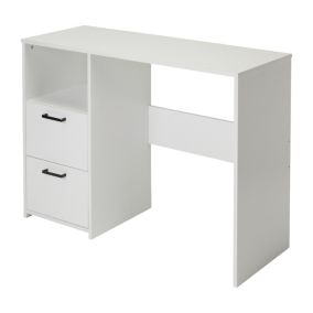 60 white deals desk with drawers