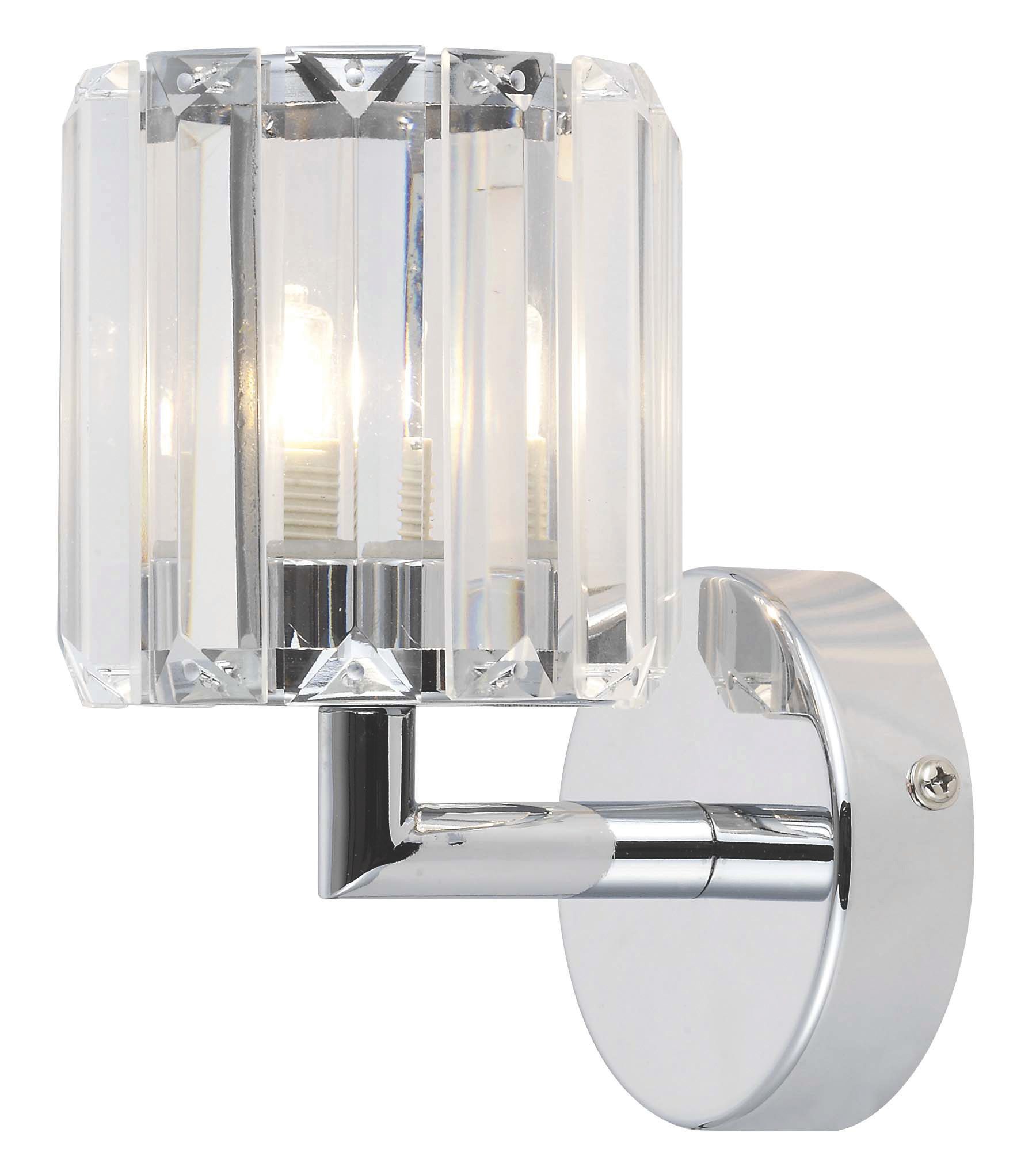 Pereti Chrome effect Bathroom Wall light DIY at B&Q