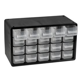 Performance Power Organiser Cabinet Black Organiser with 20 compartment