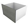 Perkin Grey oak effect Foil-wrapped chipboard & PVC 1 Drawer Chest of drawers (H)293mm (W)367mm (D)416mm