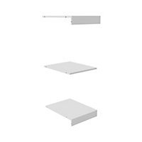 Perkin Matt white Top, base & shelf kit (W)475mm (D)480mm