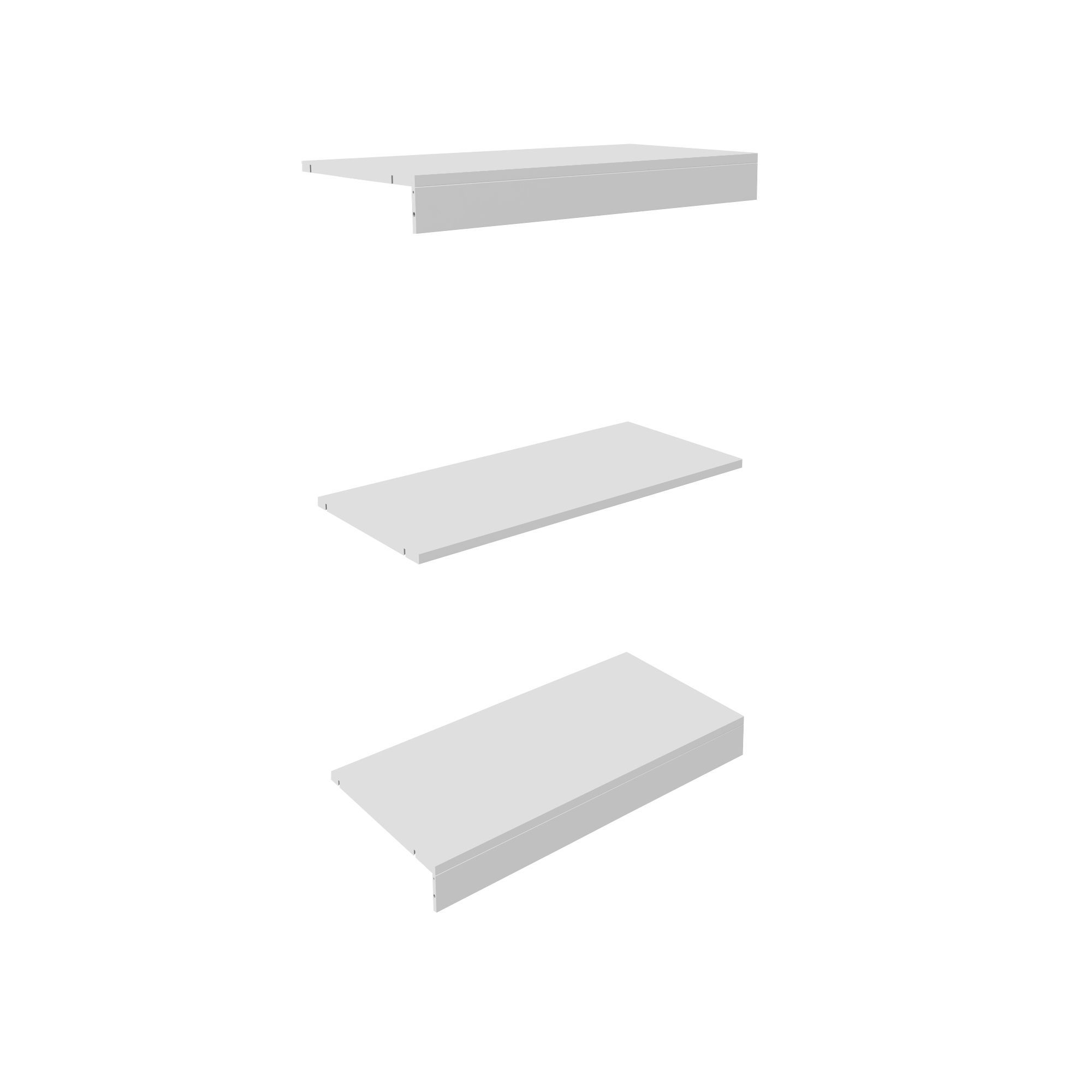 Perkin Matt white Top, base & shelf kit (W)575mm (D)478mm