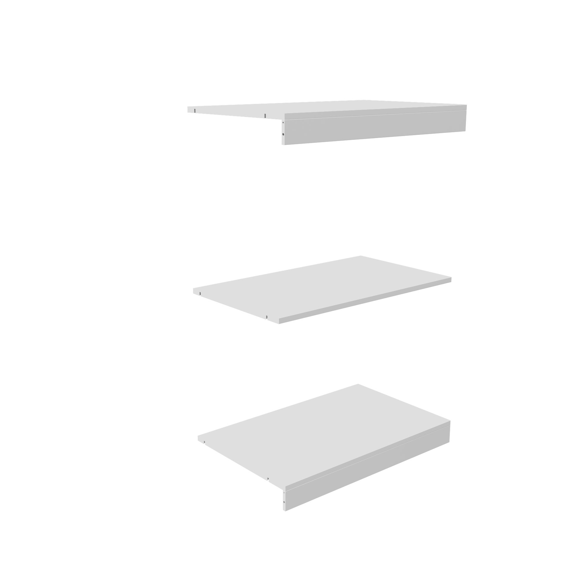 Perkin Matt white Top, base & shelf kit (W)800mm (D)478mm