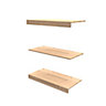Perkin Oak effect Top, base & shelf kit (W)1000mm (D)478mm