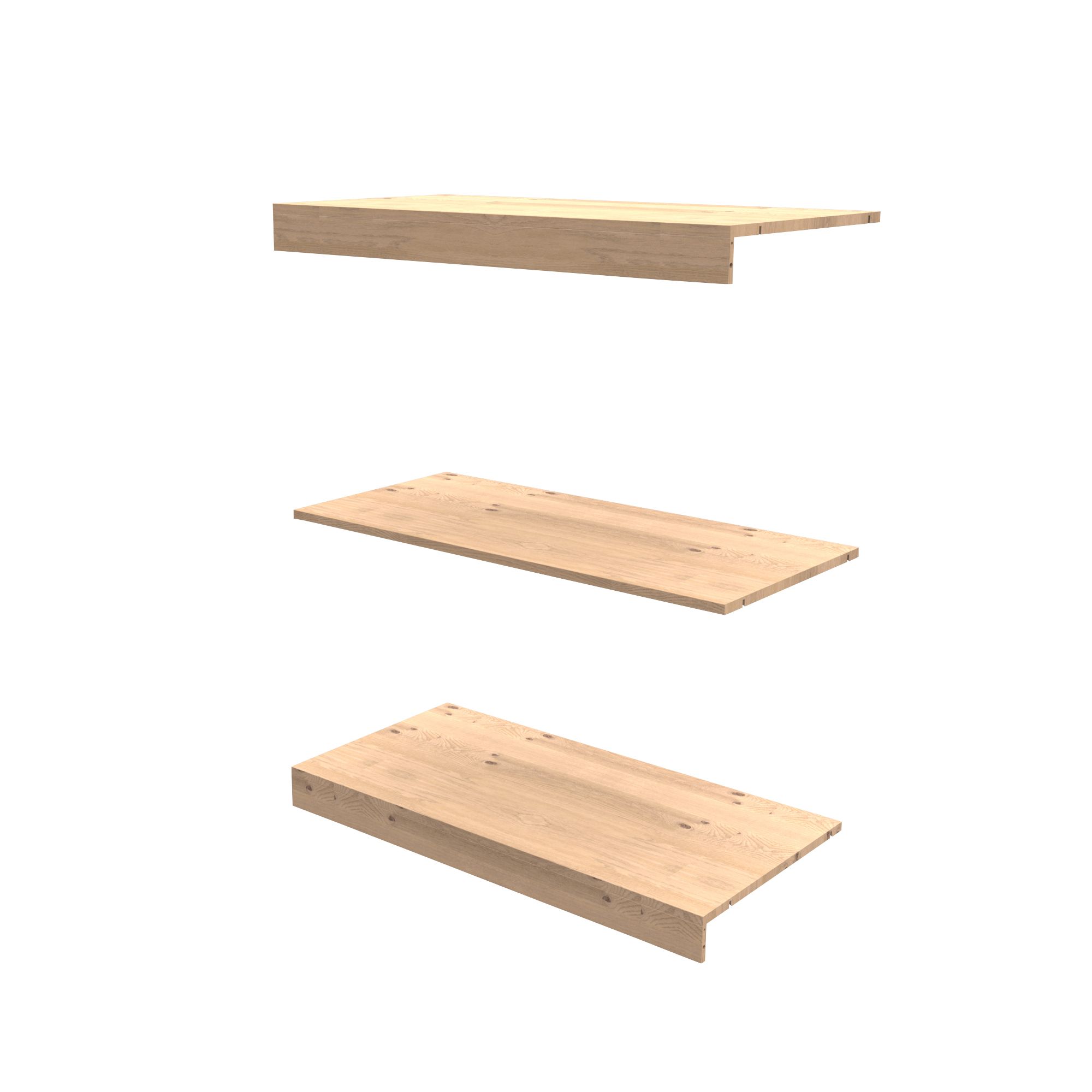Perkin Oak effect Top, base & shelf kit (W)1000mm (D)478mm